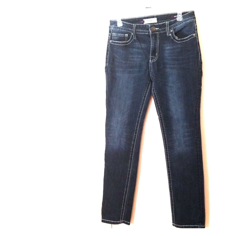 VGS Dark Wash SZ 8 Skinny Button Pocket Jeans